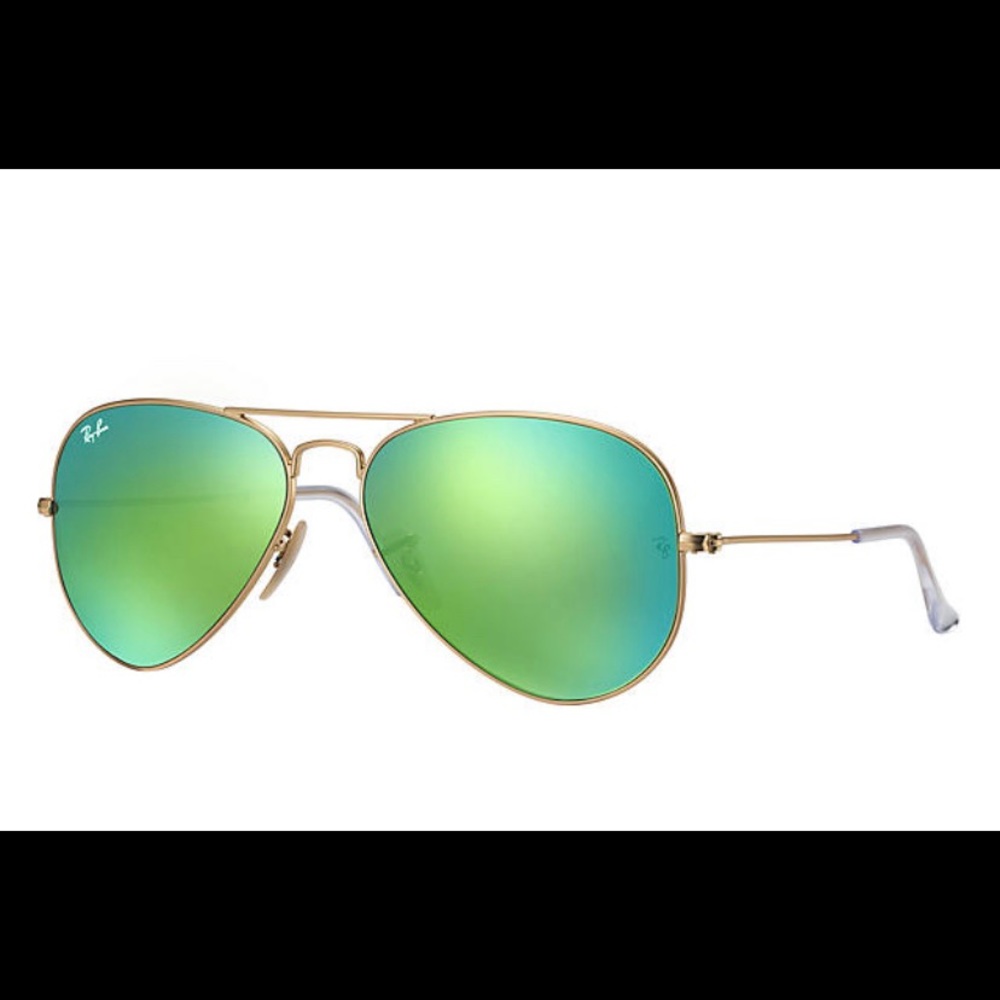 Rayban aviator flash lenses - green